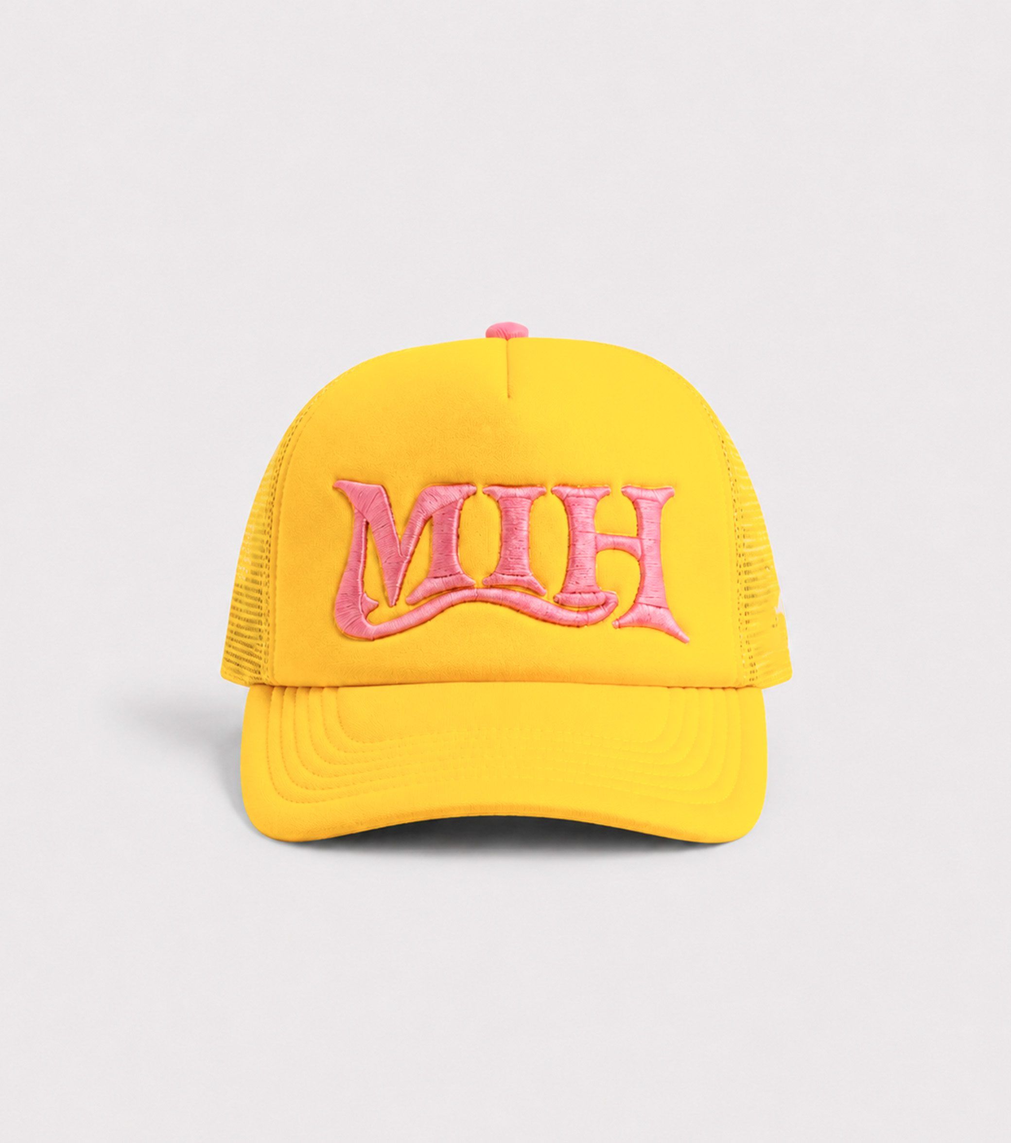 gorra messiah mih bordado rejilla trucker cap amarilla Gorra MIH Rejilla - Imagen 1